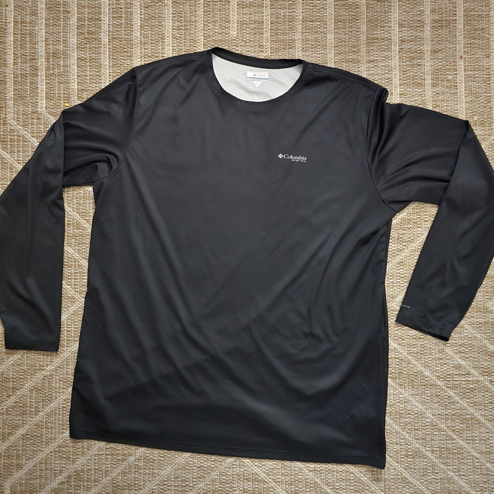 Columbia Men's PFG Black Long Sleeve Shirt